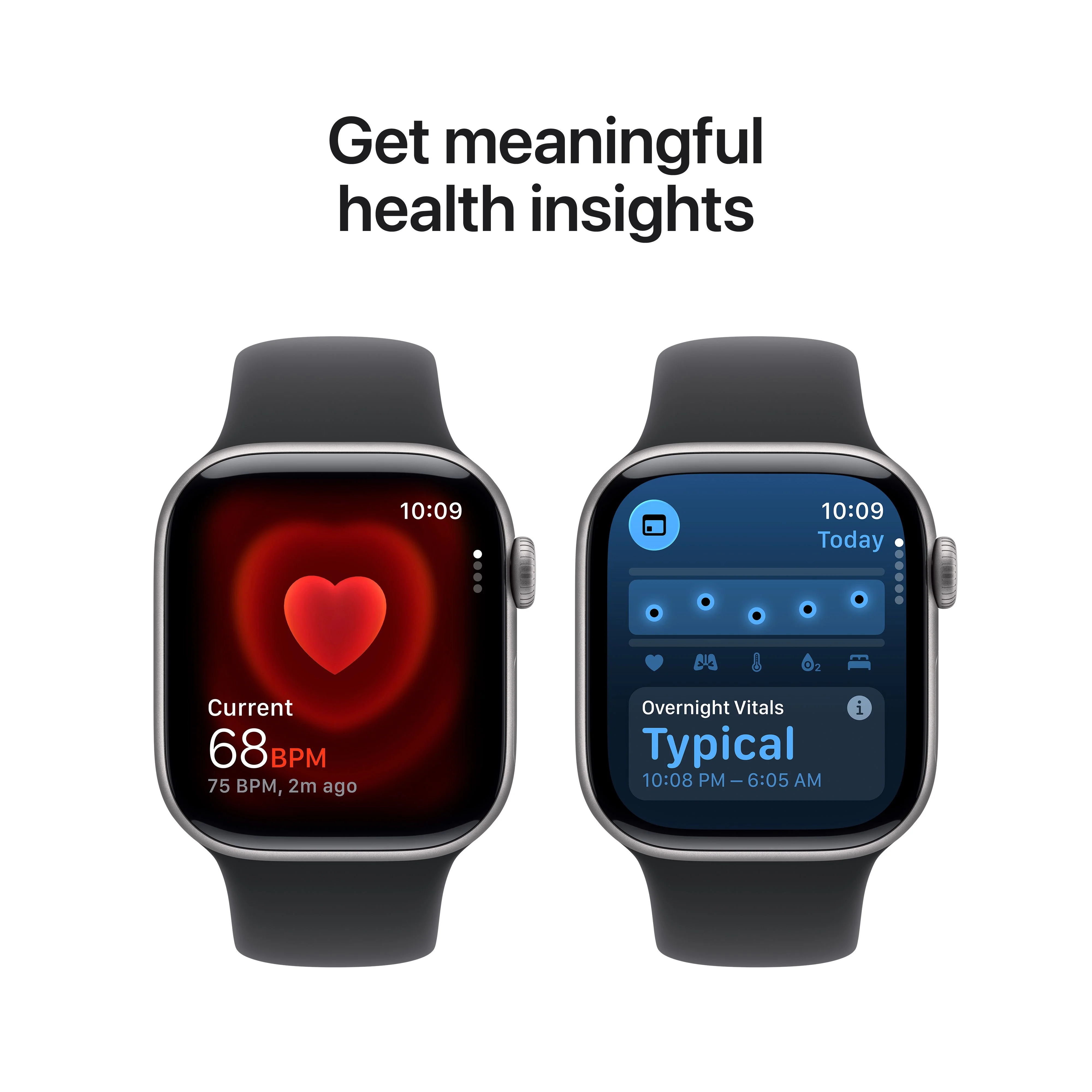 Apple Watch Series 11 GPS, Caixa em alumínio cinzento sideral de 42 mm com Bracelete desportiva preta - S/M - Image 5
