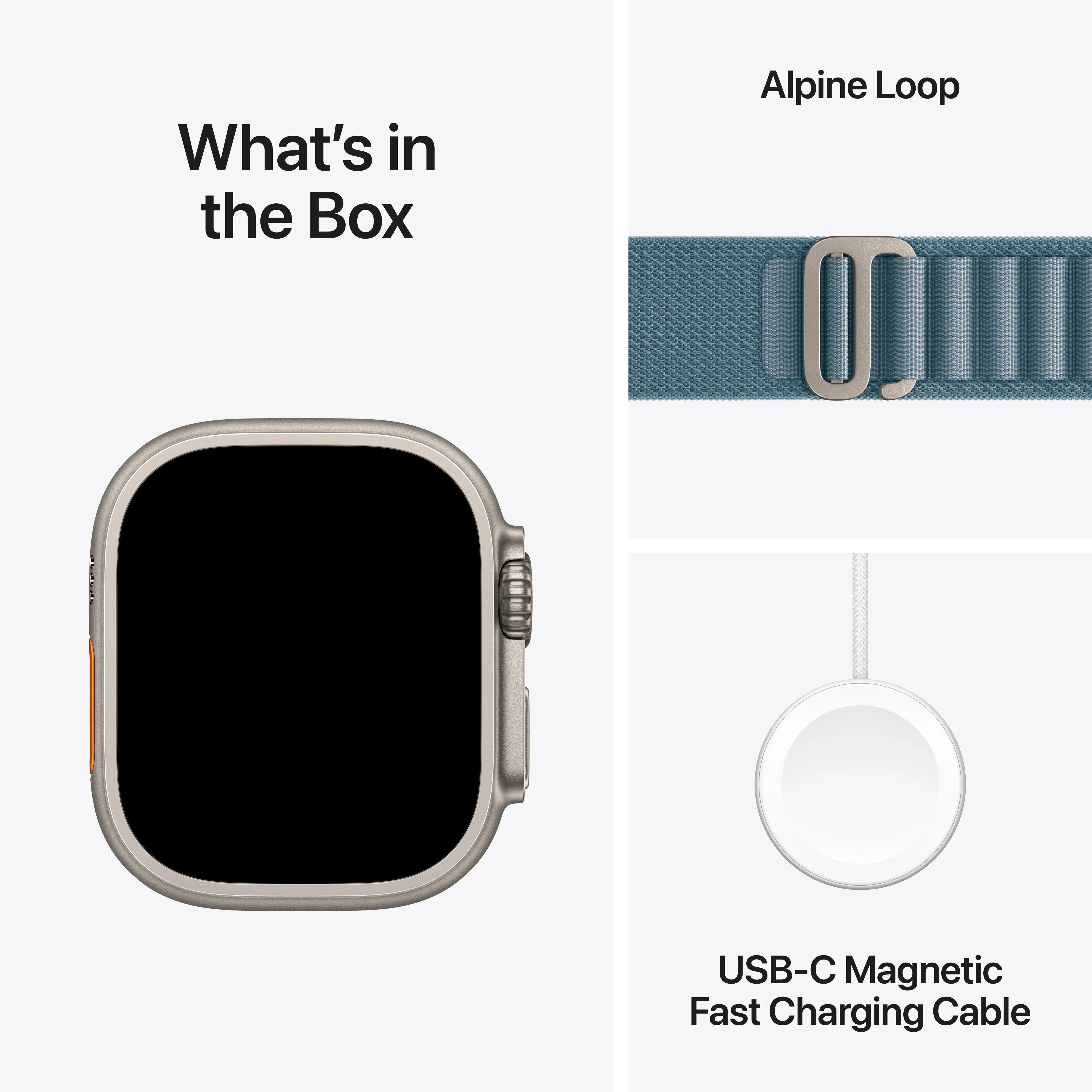Apple Watch Ultra 3 GPS + Cellular, Caixa em titânio natural de 49 mm com Loop Alpine azul-claro - M - Image 7