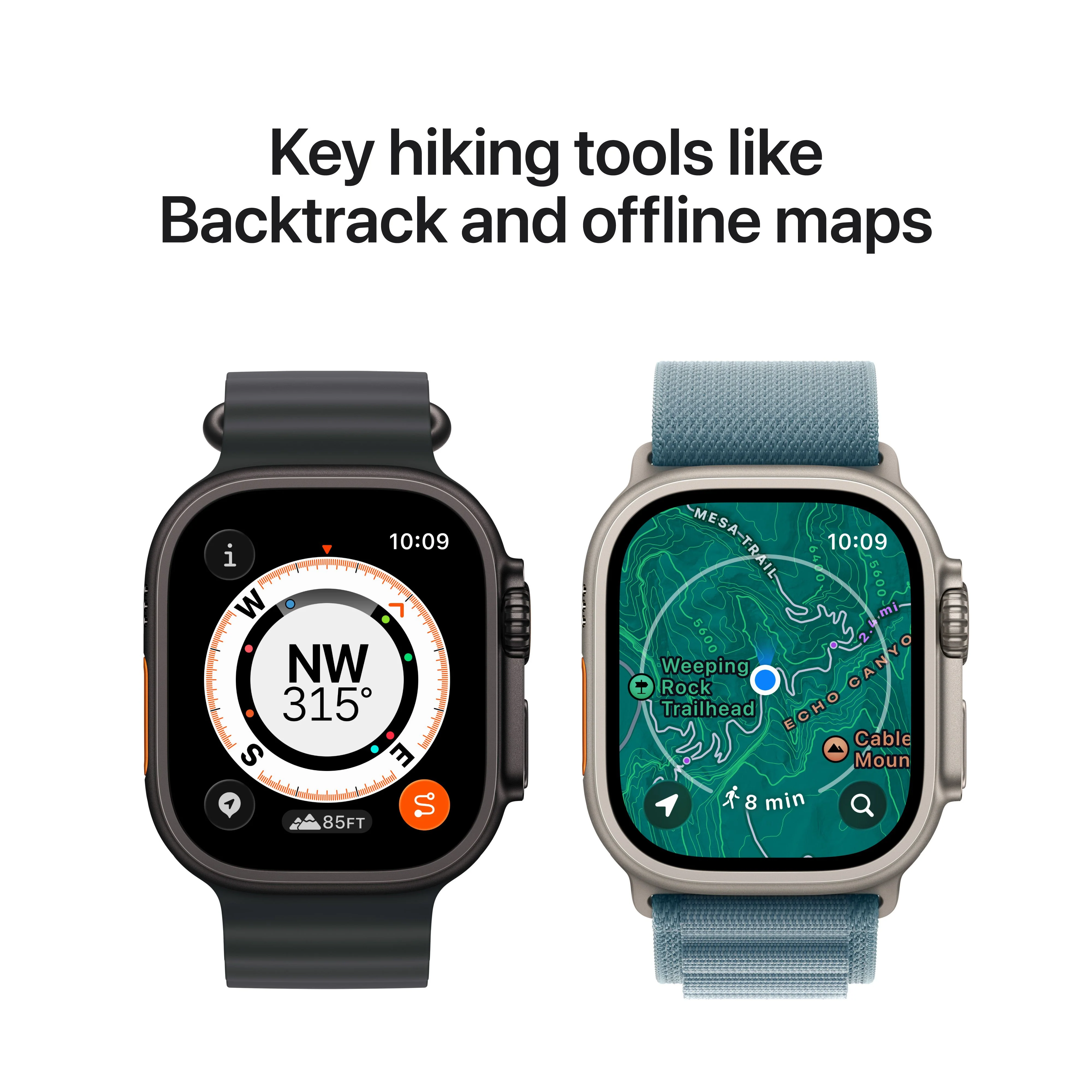 Apple Watch Ultra 3 GPS + Cellular, Caixa em titânio preto de 49 mm com Loop milanesa em titânio preto - S - Image 5