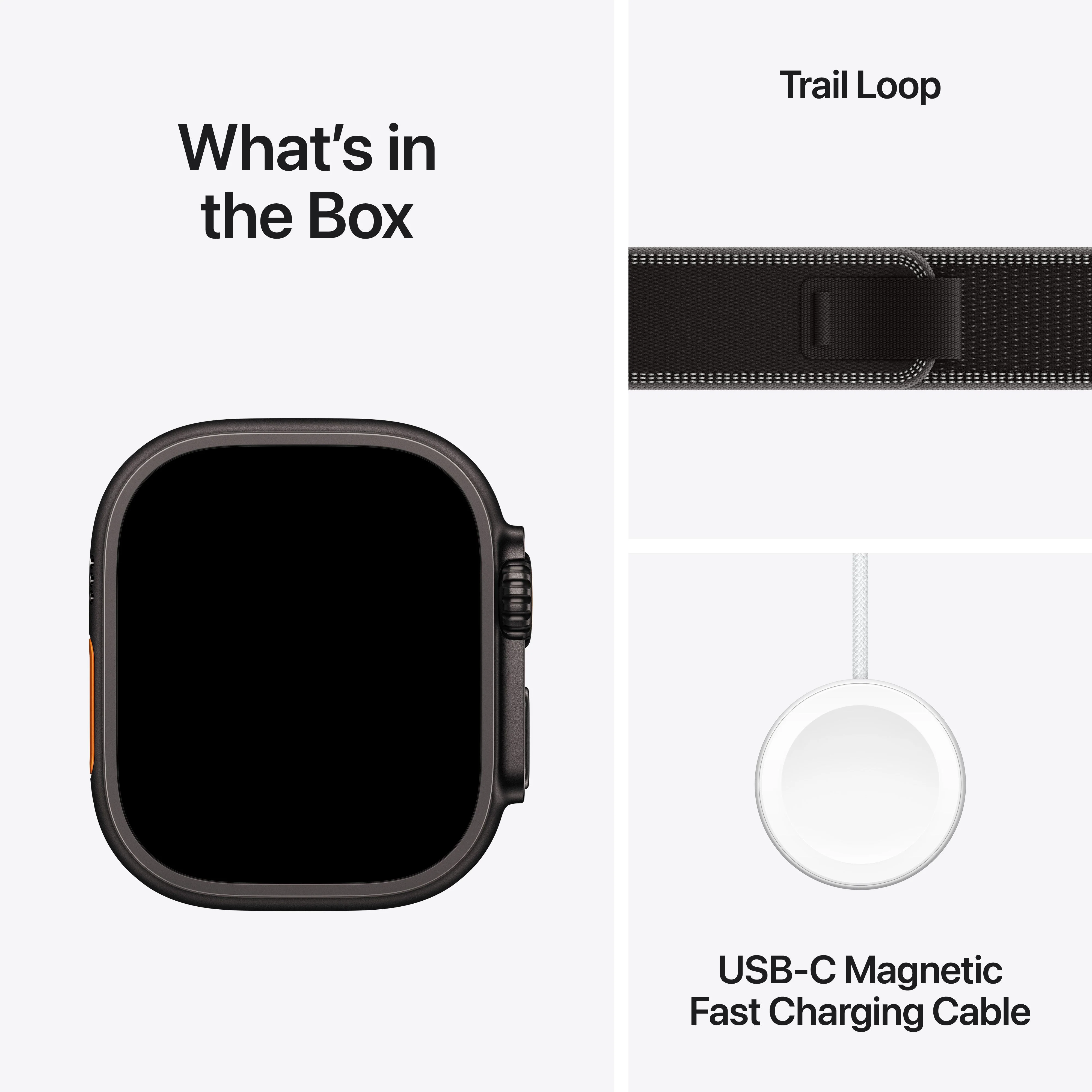 Apple Watch Ultra 3 GPS + Cellular, Caixa em titânio preto de 49 mm com Loop Trail preto/carvão - S/M - Image 7