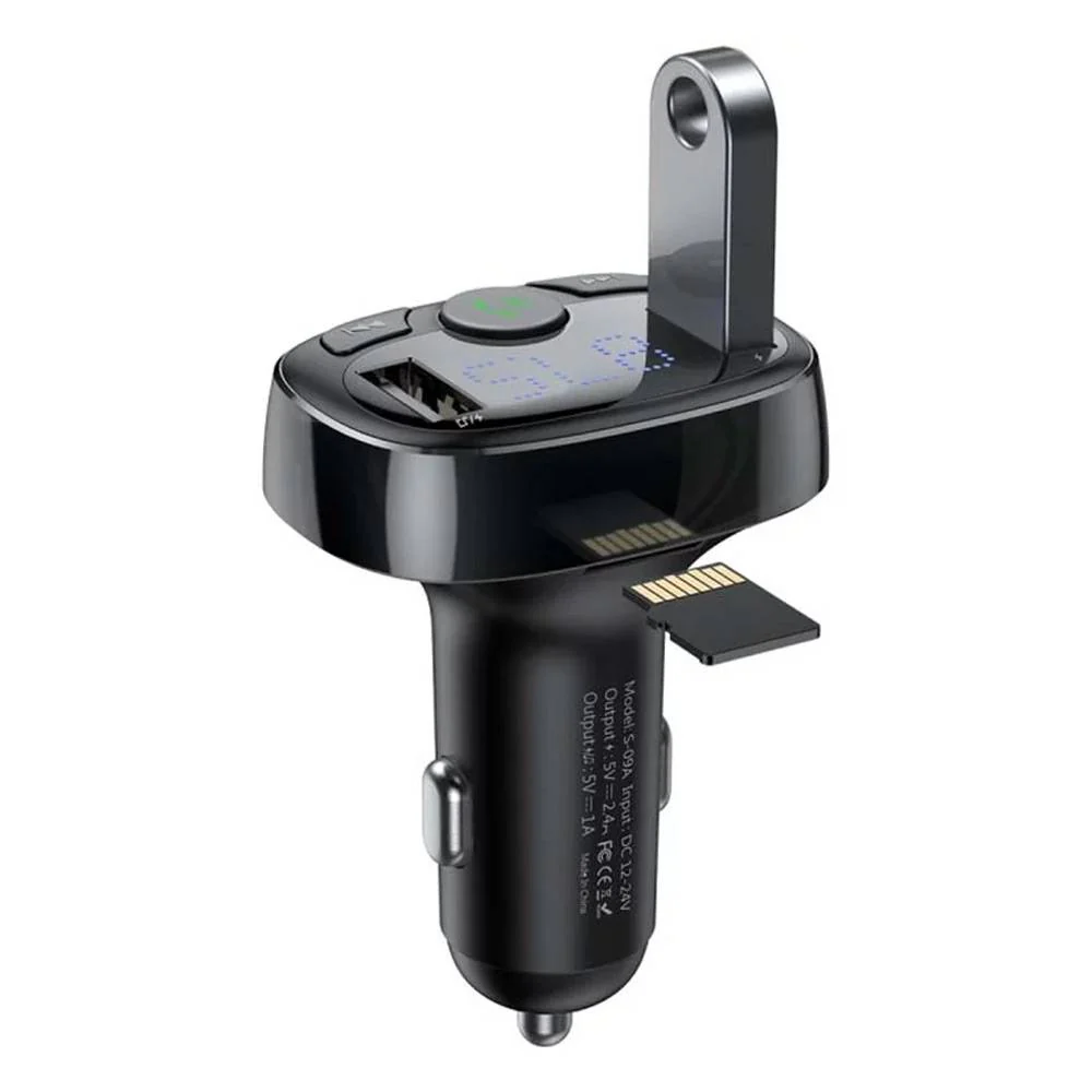 Baseus Car Bluetooth T Shaped S-09A Car Bluetooth Mp3 Player (Standard Edition) Black - Image 3