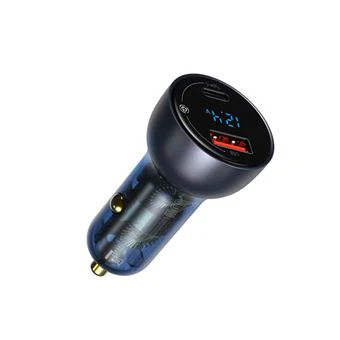 Baseus Particular Digital Display Qc+Pps Dual Quick Charger Car Charger 65W Dark Gray - Image 3