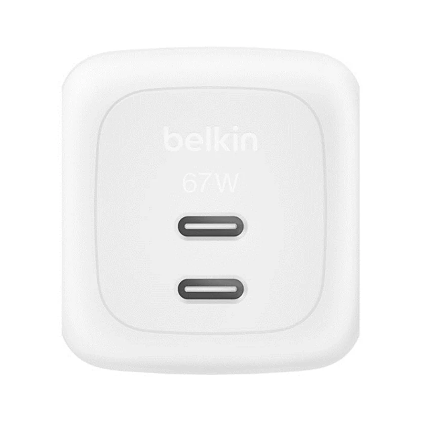 Adaptador de corrente Belkin 67w Dual USB-C PPS, Branco - Image 2