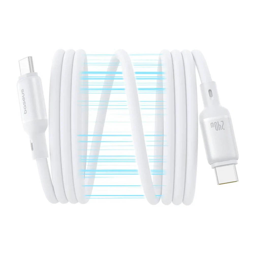 Cabo magnetico Baseus picogo usb-c to usb-c 240w 1m Moon White - Image 2