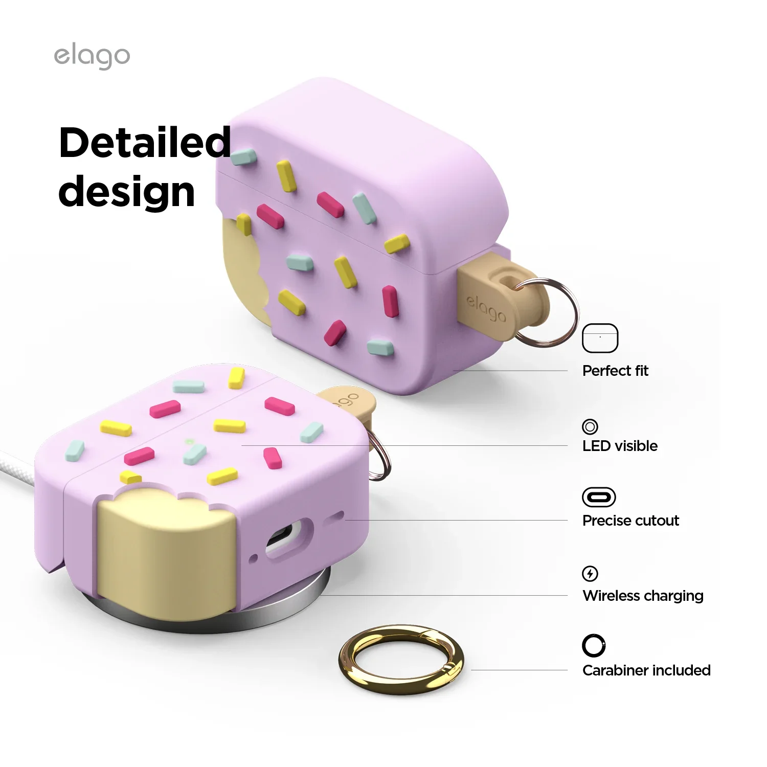 Capa Elago AirPods Pro 3 Ice Cream Rosa - Image 4