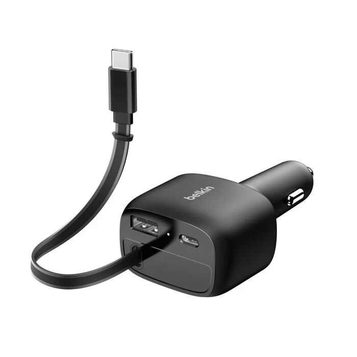 Carregador de isqueiro Belkin 75W Car Charger c/ Cabo USB-c Retratil - Image 2
