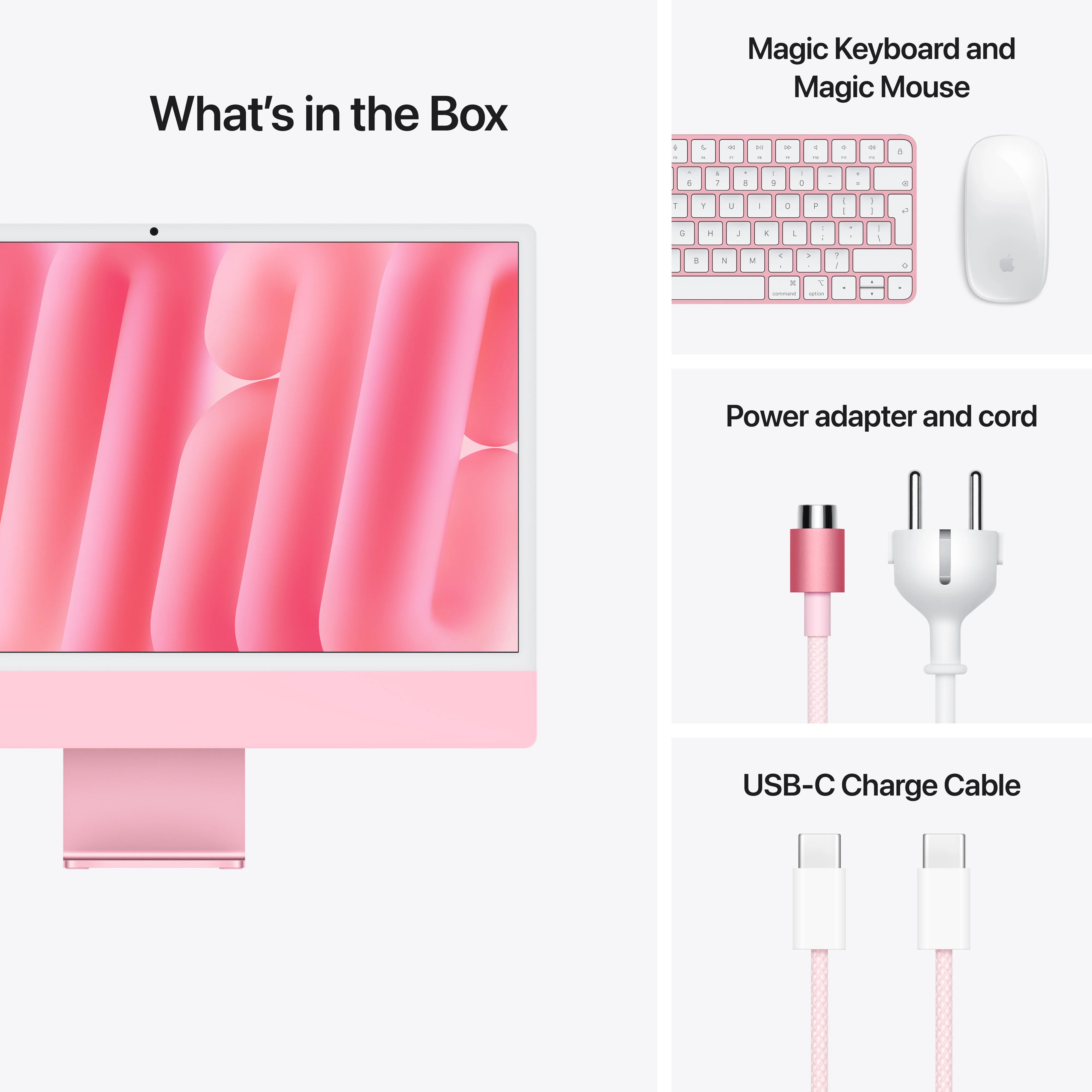 iMac com ecrã Retina 4,5K de 24 polegadas: Processador M4 da Apple com CPU 8-core e GPU 8-core, 256 GB SSD - Rosa - Image 9