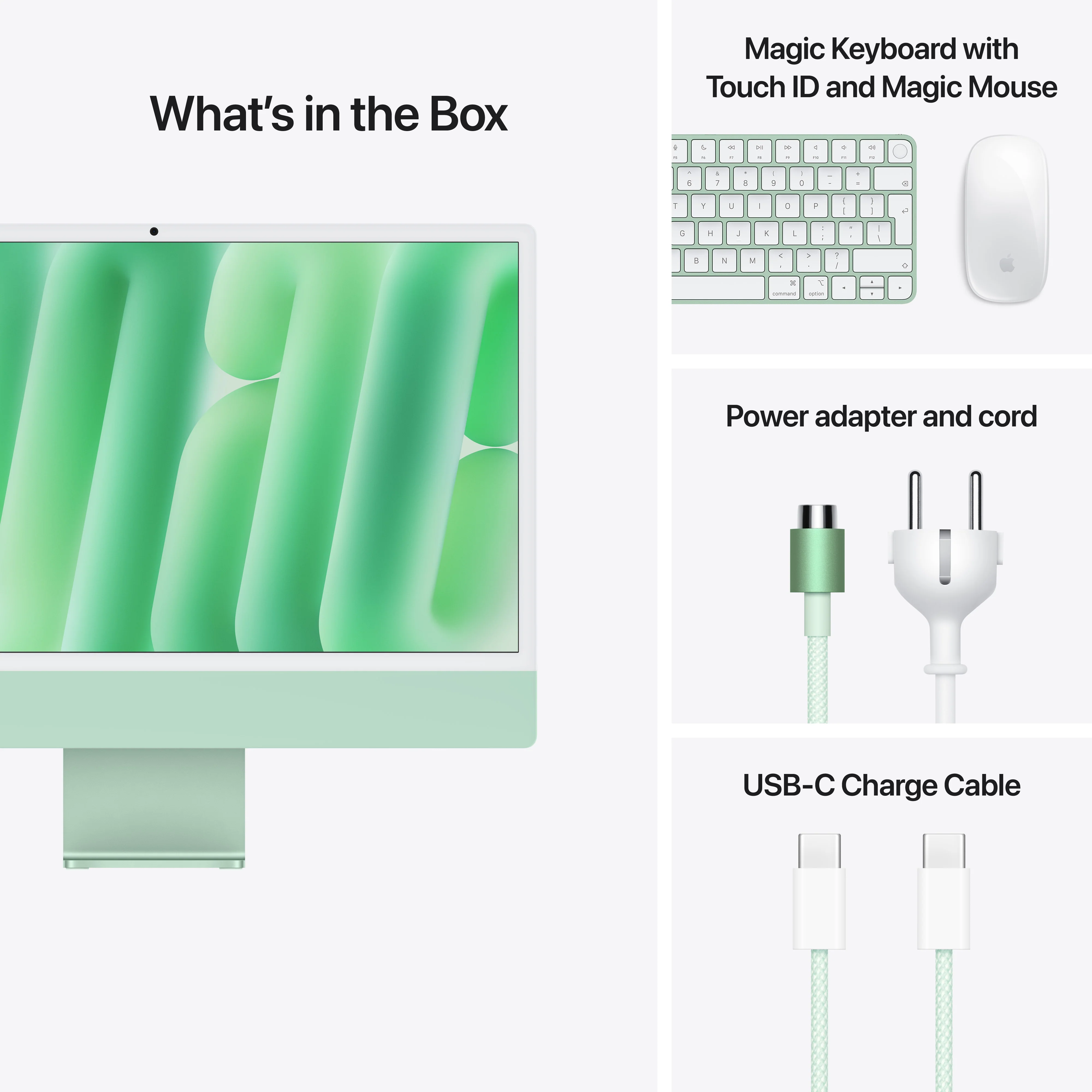 iMac com ecrã Retina 4,5K de 24 polegadas: Processador M4 da Apple com CPU 10-core e GPU 10-core, 256 GB SSD - Verde - Image 9