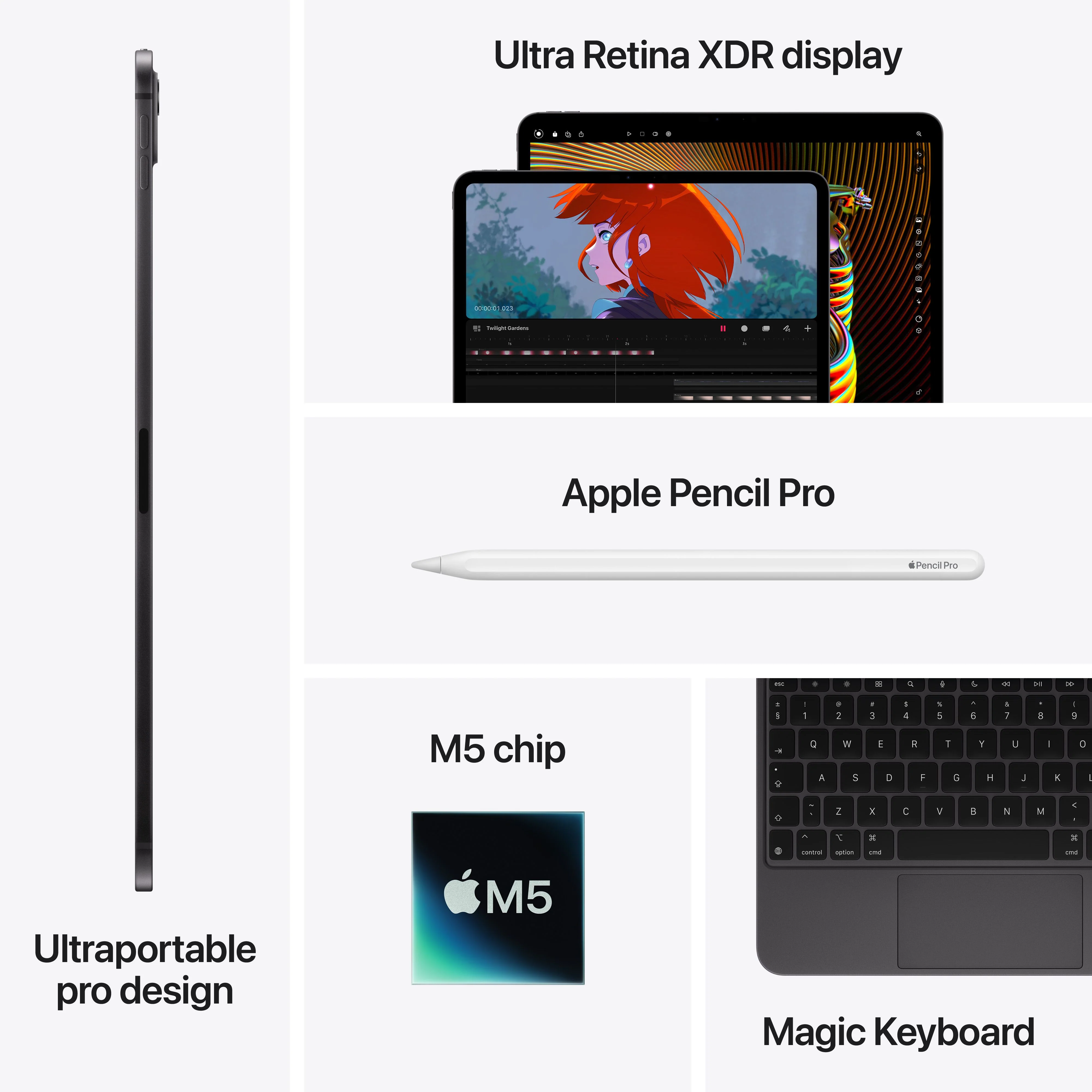iPad Pro de 11 polegadas Wi-Fi + Cellular 2 TB Vidro de nanotextura - Prateado (M5) - Image 8
