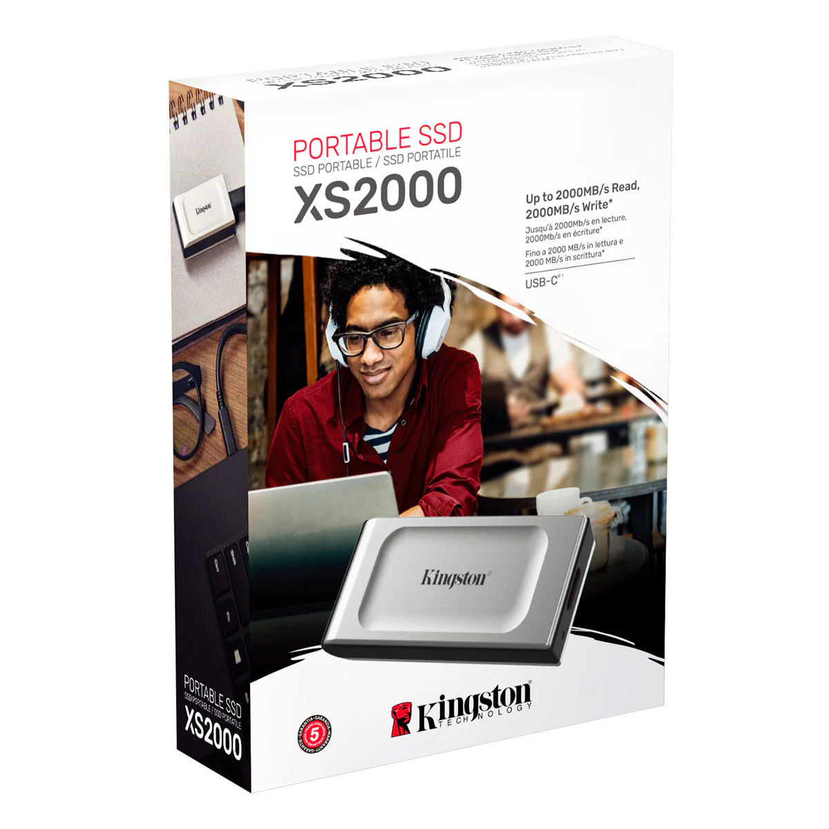 Kingston SSD Externo xS2000 4TB USB 3.2 Gen2 Cinza - Image 6
