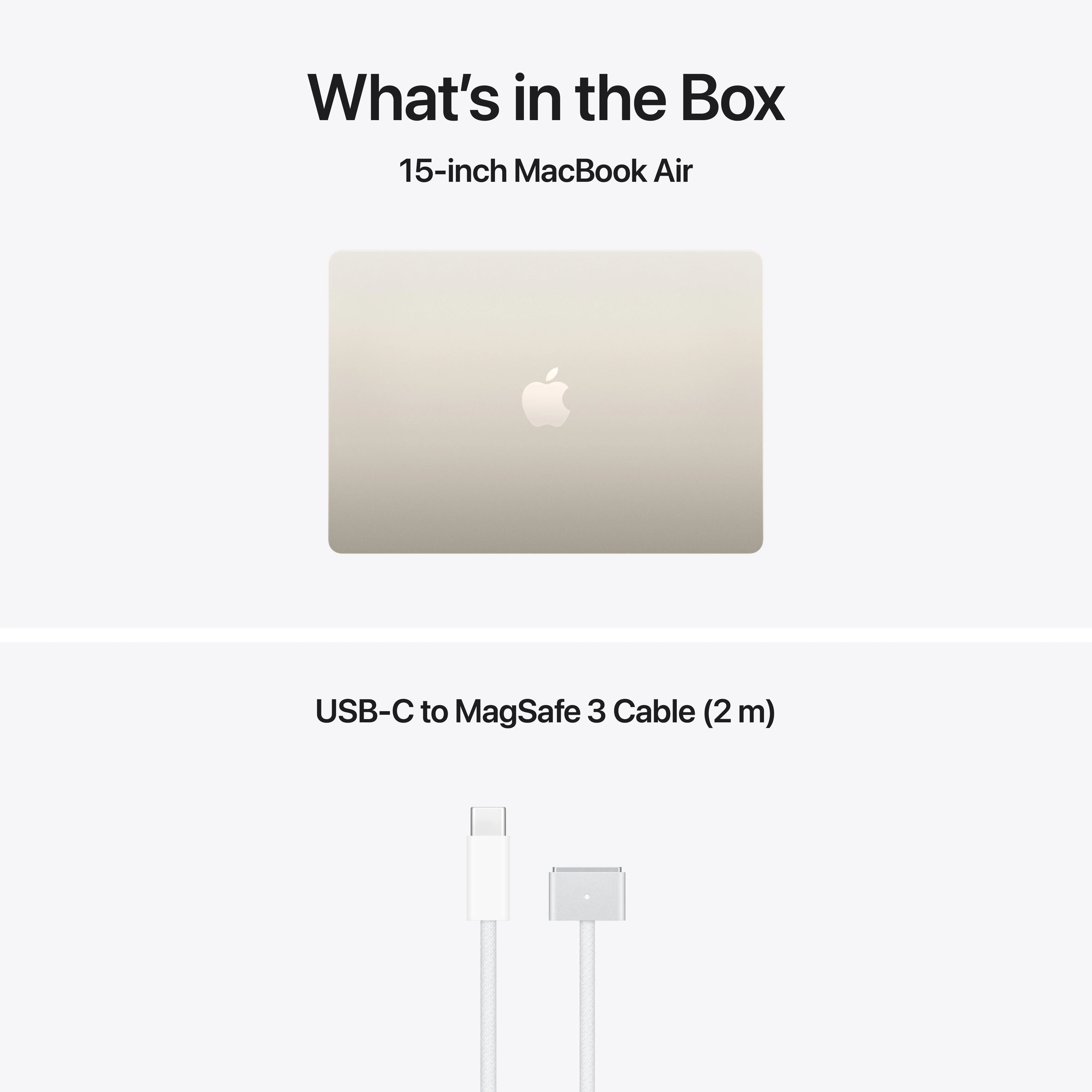MacBook Air de 15 polegadas: Processador M5 da Apple com CPU 10‑Core e GPU 10‑Core, 512 GB SSD - Luz das estrelas - Image 9